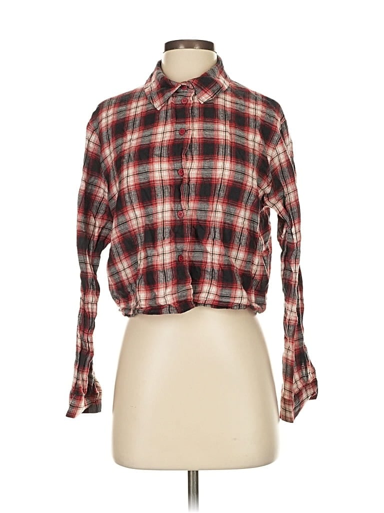 Pre-owned Primark Long Sleeve Blouse In Red