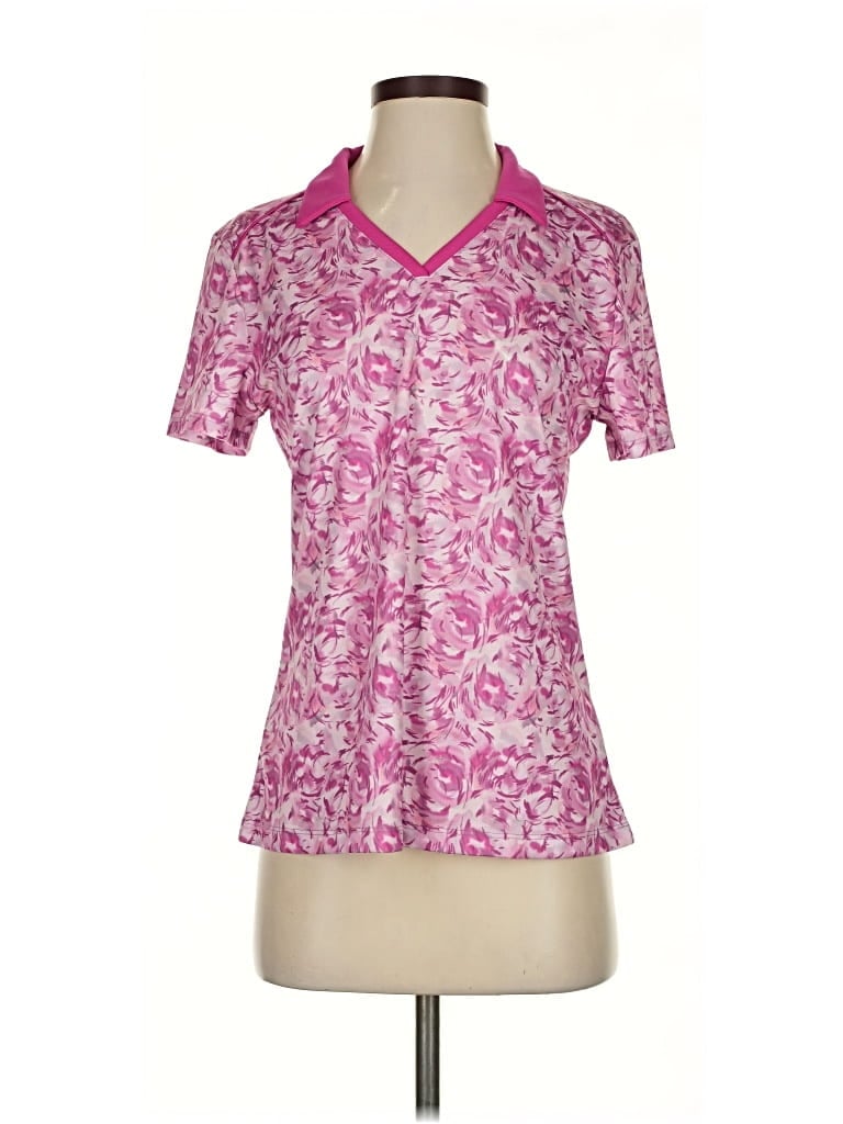 Mimosa Short Sleeve Polo Shirt In Pink