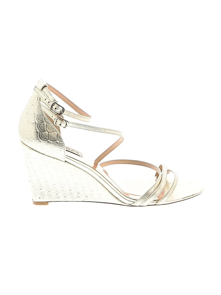 Pre-owned Badgley Mischka Wedges In Gold