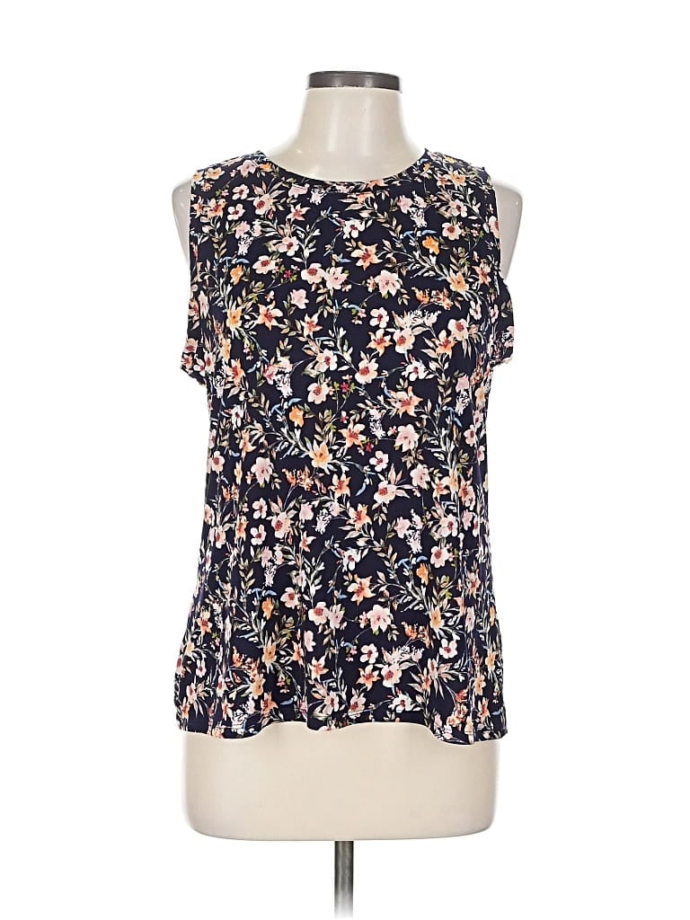 Pre-owned Chaus Sleeveless Blouse In Blue