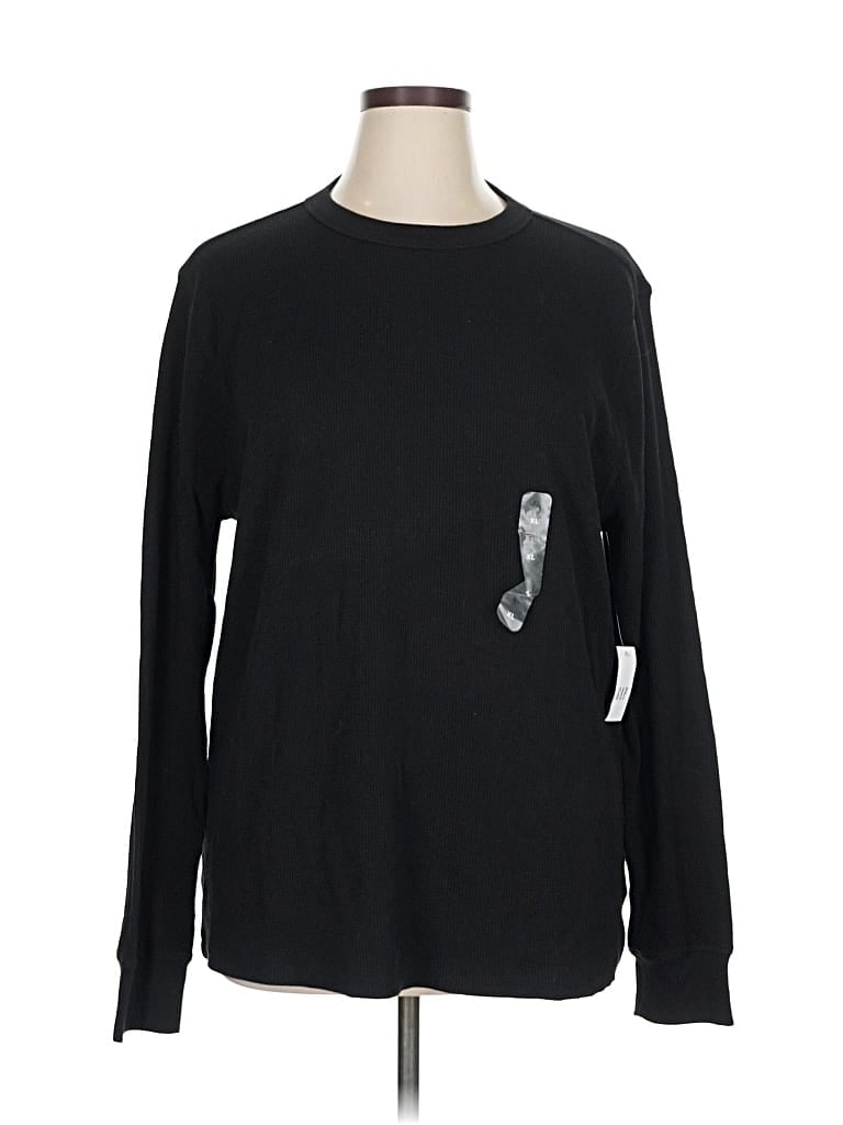 Pre-owned Gap Long Sleeve T-shirt In Black