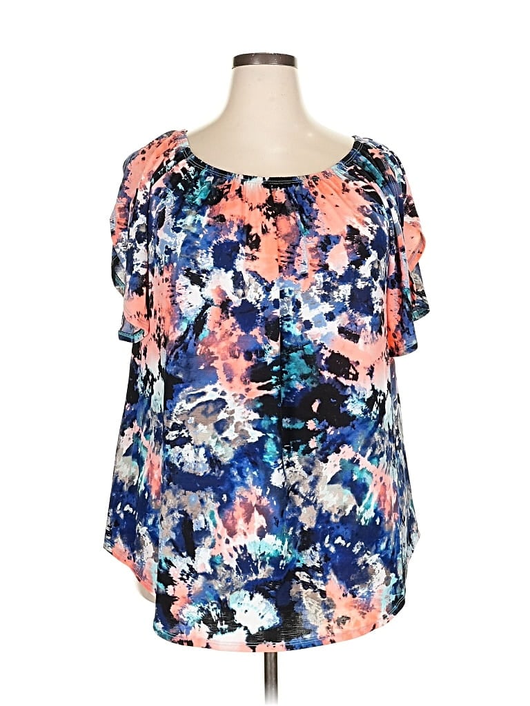 Pre-owned Emerald Short Sleeve Blouse In Blue