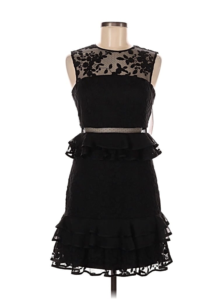 Three Floor Cocktail Dress In Black