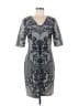 Baraschi 100% Polyester Paisley Gray Casual Dress Size 8 - photo 1