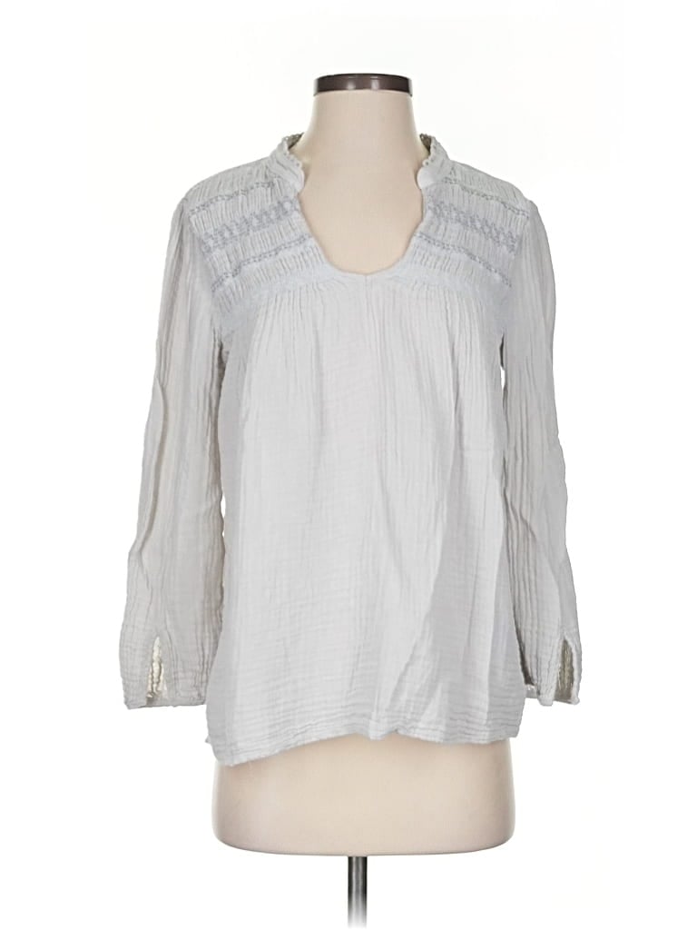 Pre-owned Michael Stars 3/4 Sleeve Blouse In Gray