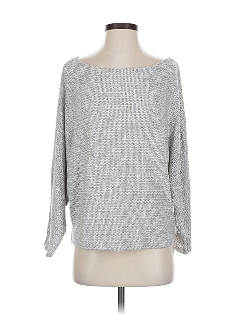 Pre-owned Lulus 3/4 Sleeve T-shirt In Silver