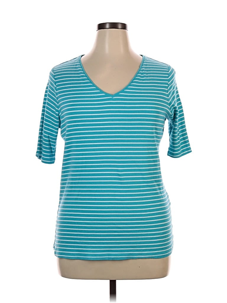 LANE BRYANT Pre-owned Short Sleeve T-shirt In Blue