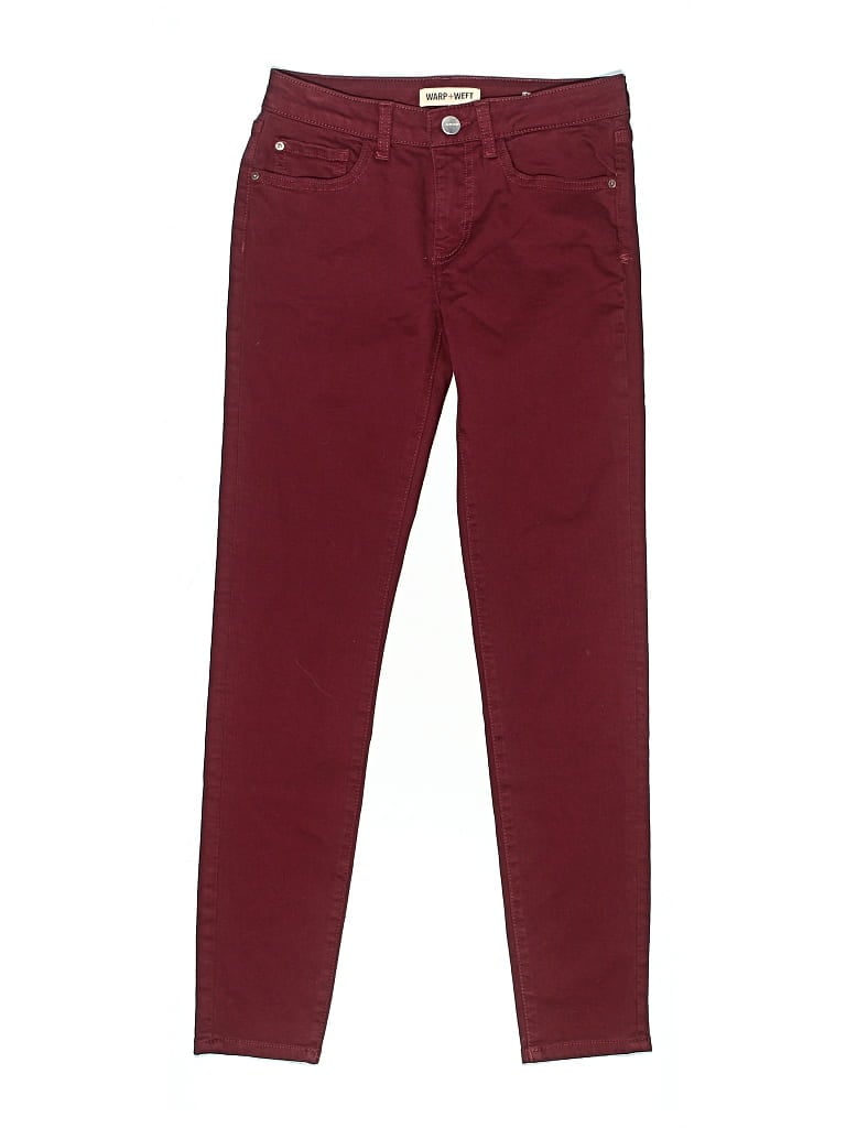 Pre-owned Warp & Weft Kids' Casual Pants In Burgundy
