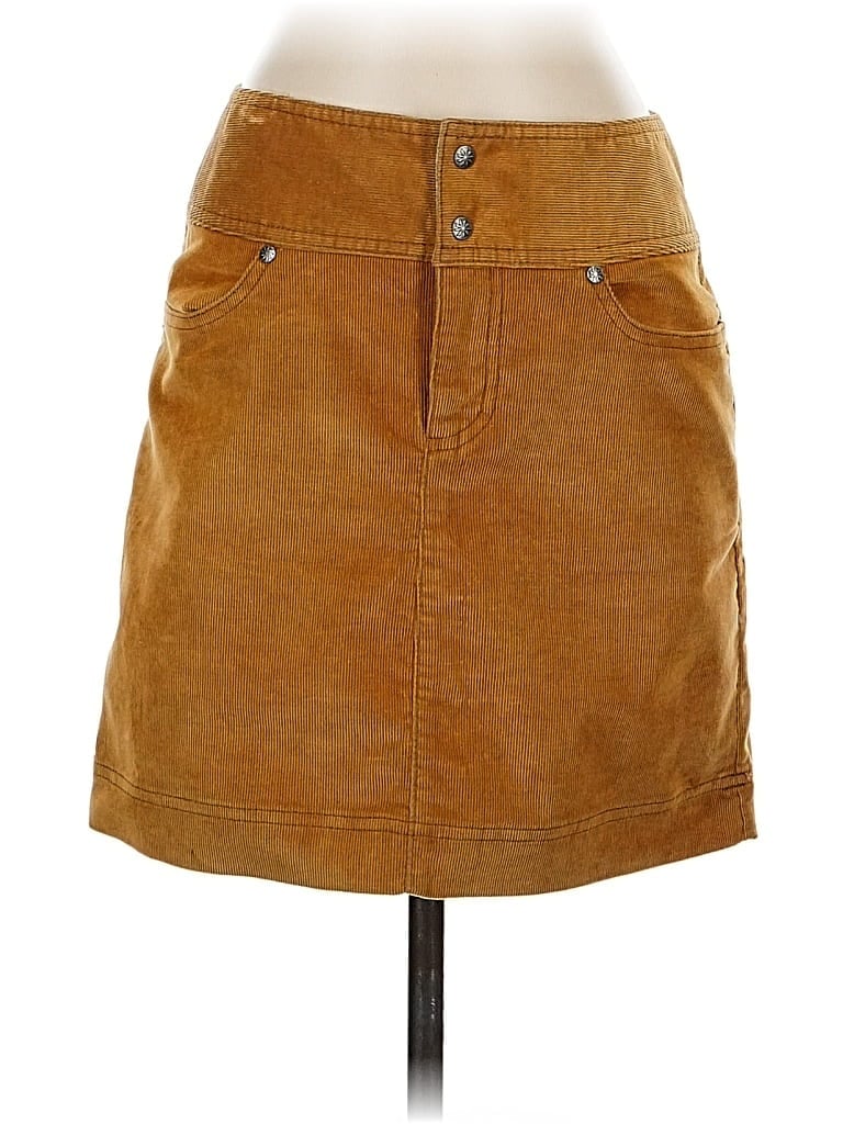 ATHLETA Pre-owned Faux Leather Skirt In Brown