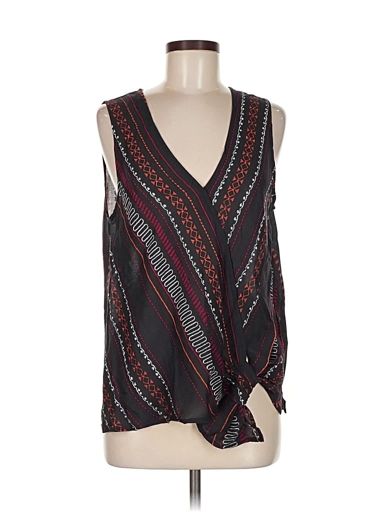 Pre-owned Allison Joy Sleeveless Blouse In Black
