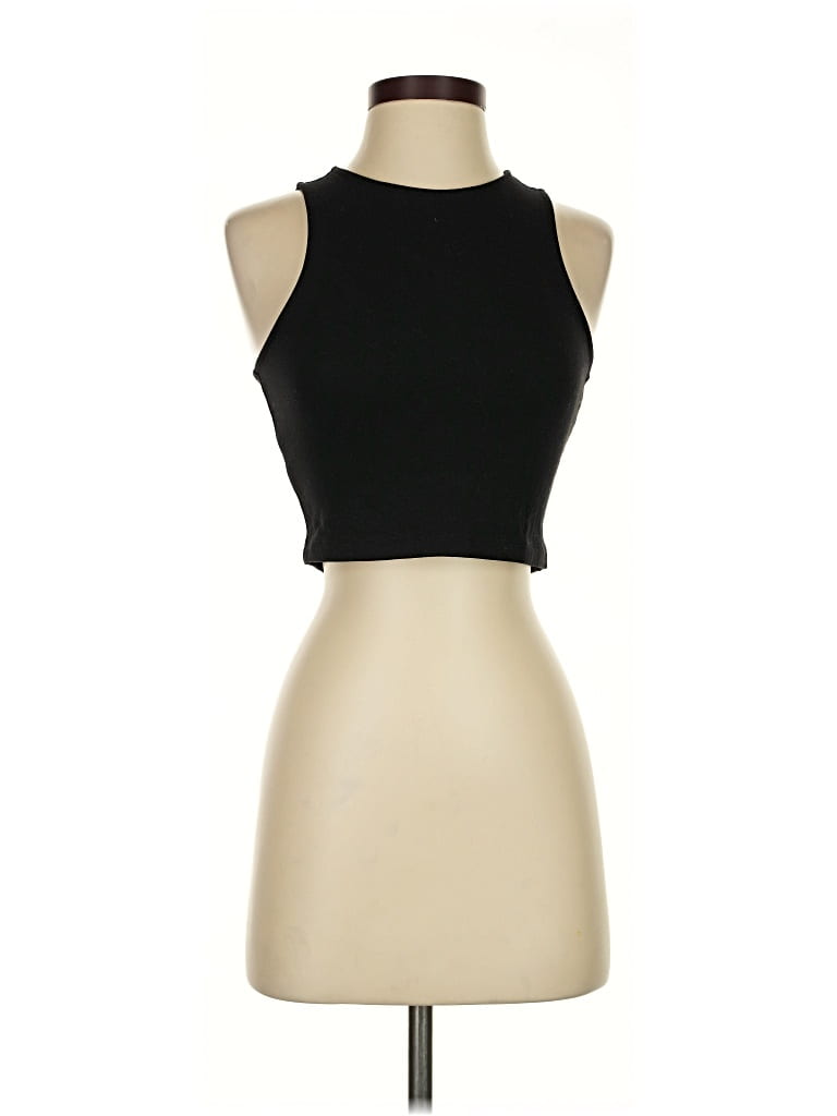 Pre-owned Lou & Grey Tank Top Black Halter Neckline Tops