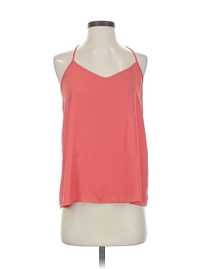 Pre-owned Abercrombie & Fitch Sleeveless Top Orange Halter Neckline Tops