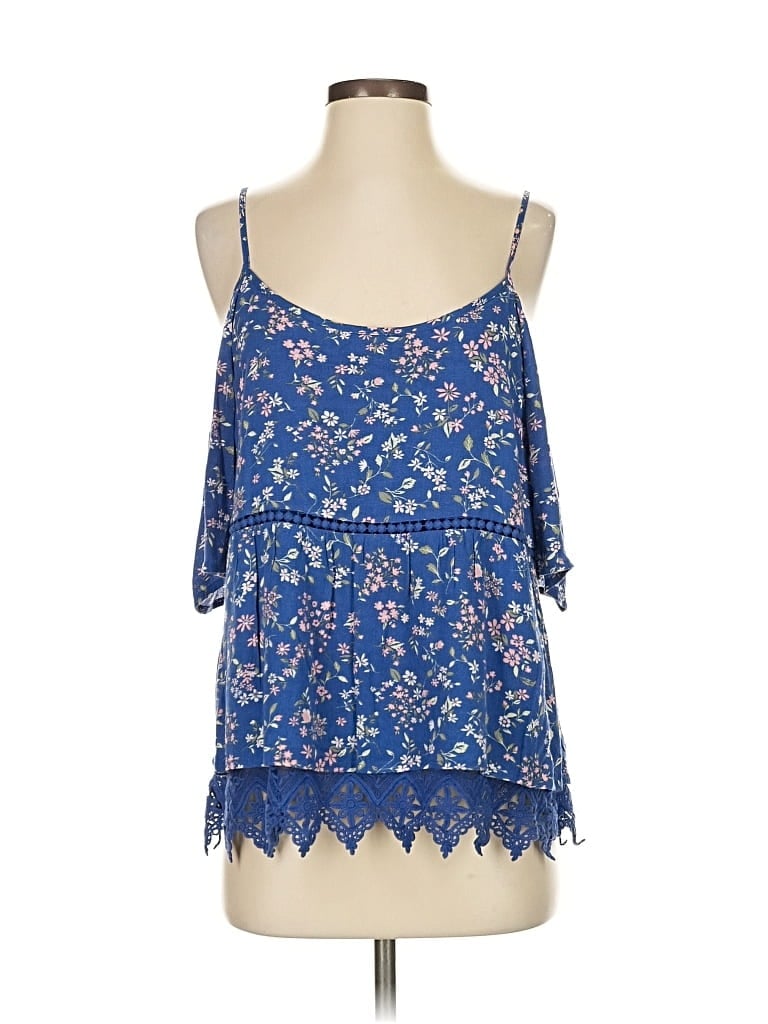 Pre-owned Skies Are Blue Sleeveless Blouse In Blue
