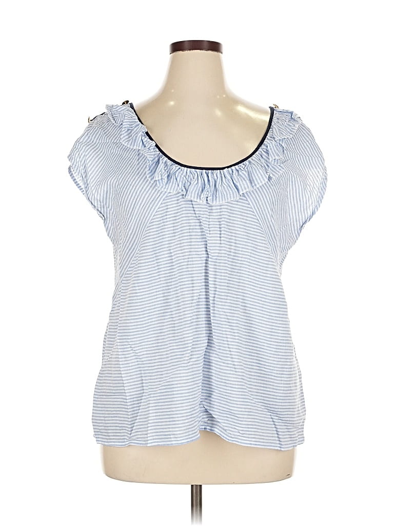 Pre-owned Unbranded Sleeveless Blouse In Blue