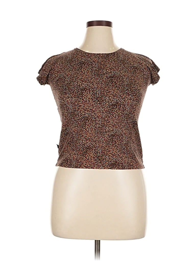 Pre-owned Unbranded Short Sleeve T-shirt In Brown