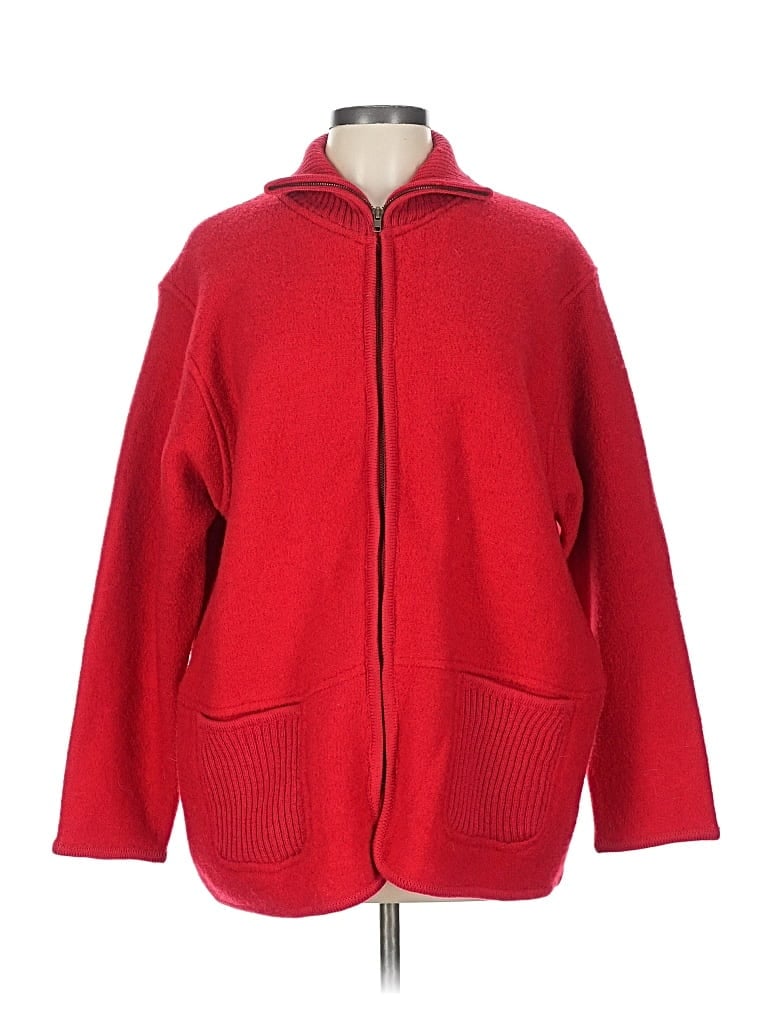 Pre-owned Coldwater Creek Wool Coat In Red