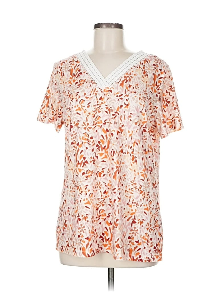 Click to view more detailed imagery on our partner's website Pre-owned Unbranded Short Sleeve Blouse In Orange
