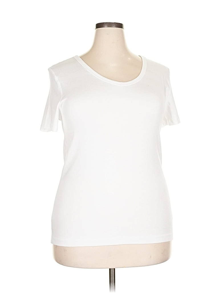 Pre-owned Amazon Essentials Short Sleeve T-shirt In White