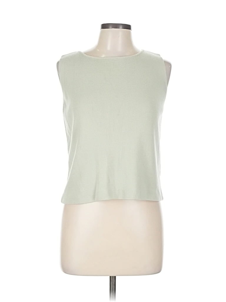 Pre-owned Linda Allard Ellen Tracy Cardigan Sweater In Green