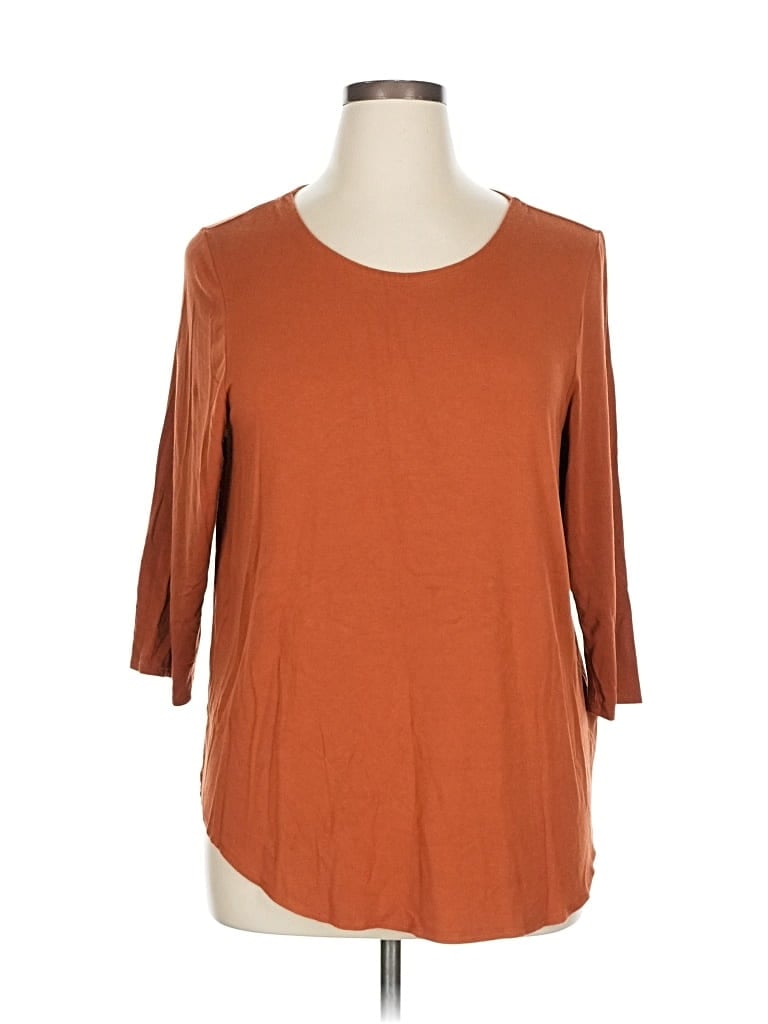 Pre-owned Cupio 3/4 Sleeve T-shirt In Brown