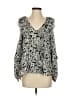 Parker 100% Polyester Gray Long Sleeve Blouse Size S - photo 1