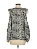 Parker 100% Polyester Gray Long Sleeve Blouse Size S - photo 2