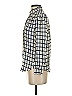 Joie 100% Viscose Checkered-gingham Ivory Long Sleeve Blouse Size XXS - photo 5