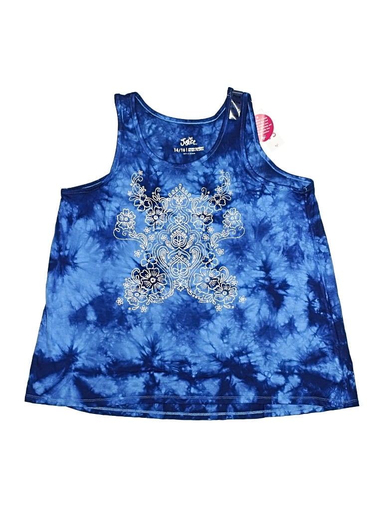 Pre-owned Justice Kids' Sleeveless Top Blue Halter Neckline Tops