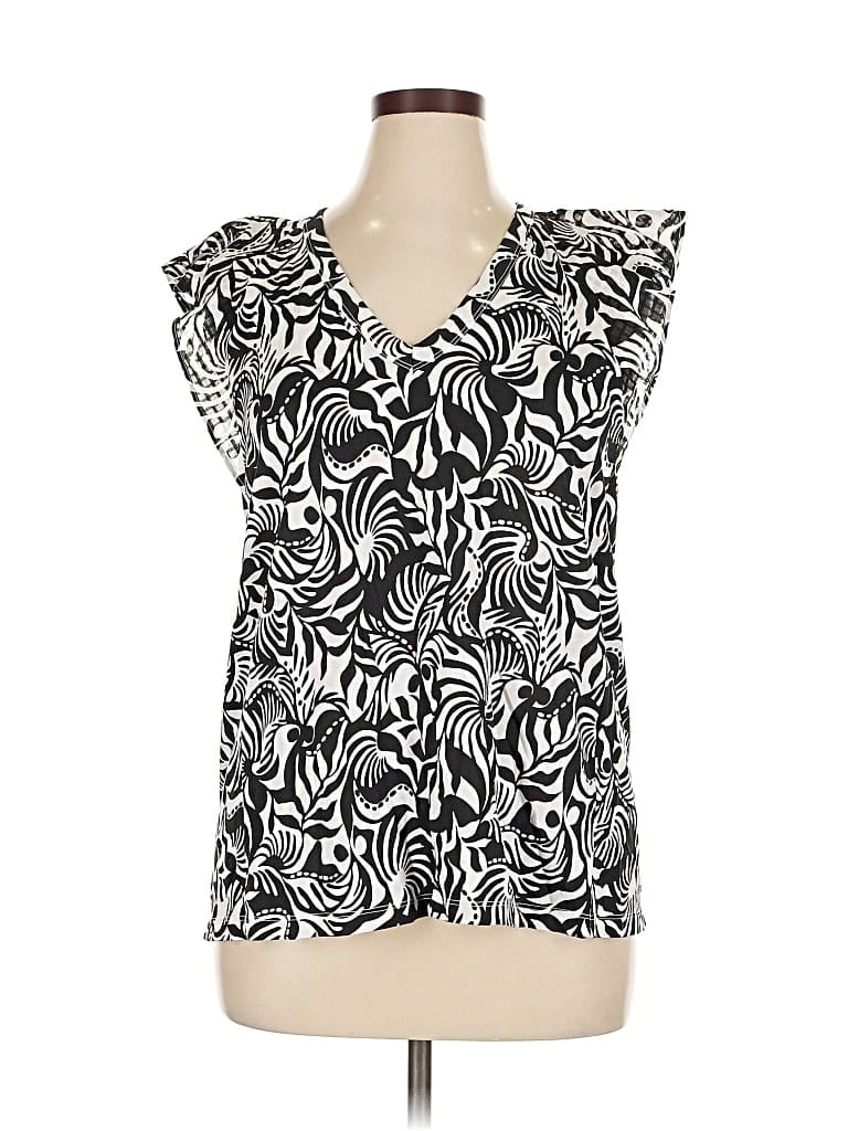 Pre-owned Ann Taylor Loft Sleeveless T-shirt In Black