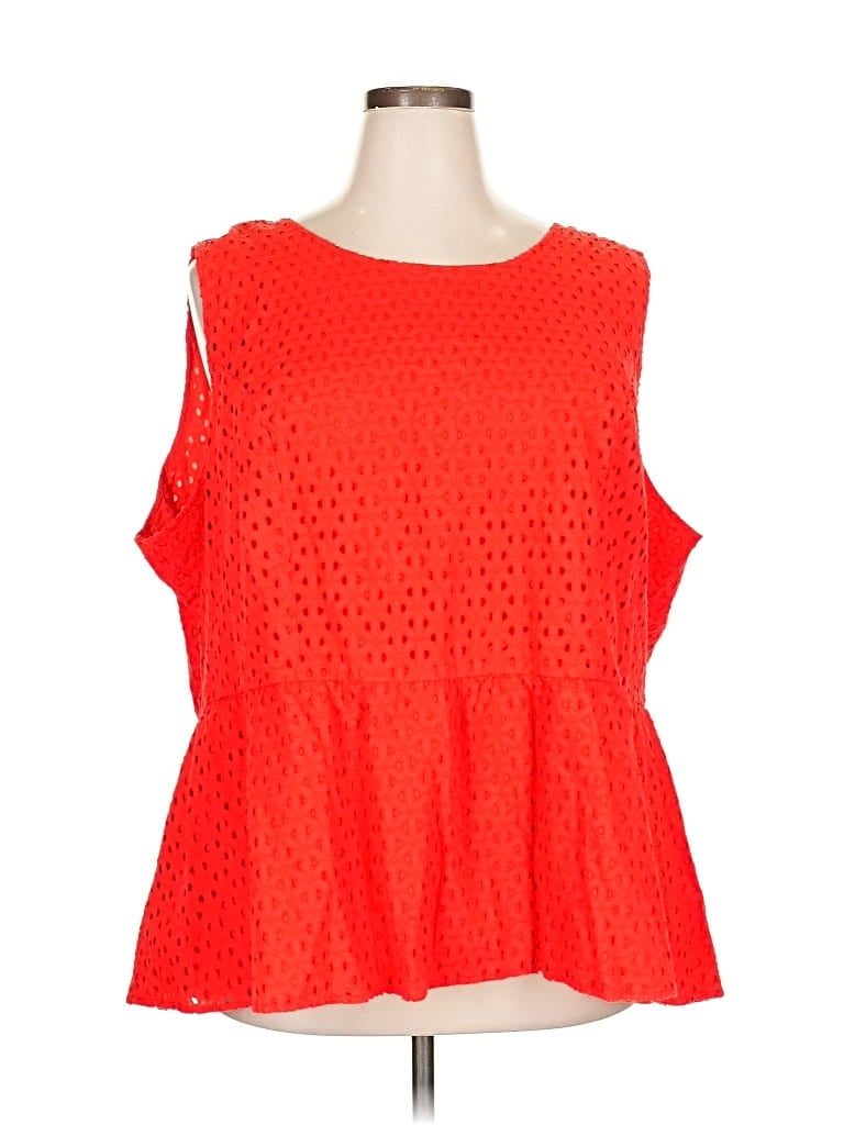 LANE BRYANT Pre-owned Sleeveless Blouse In Orange