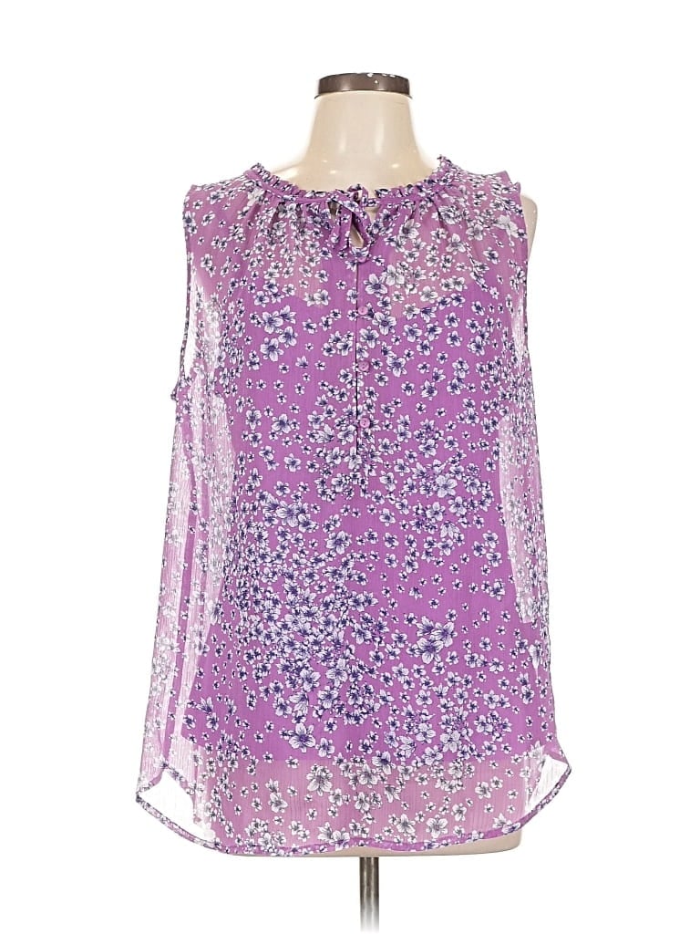 LIZ CLAIBORNE Pre-owned Sleeveless Blouse In Purple