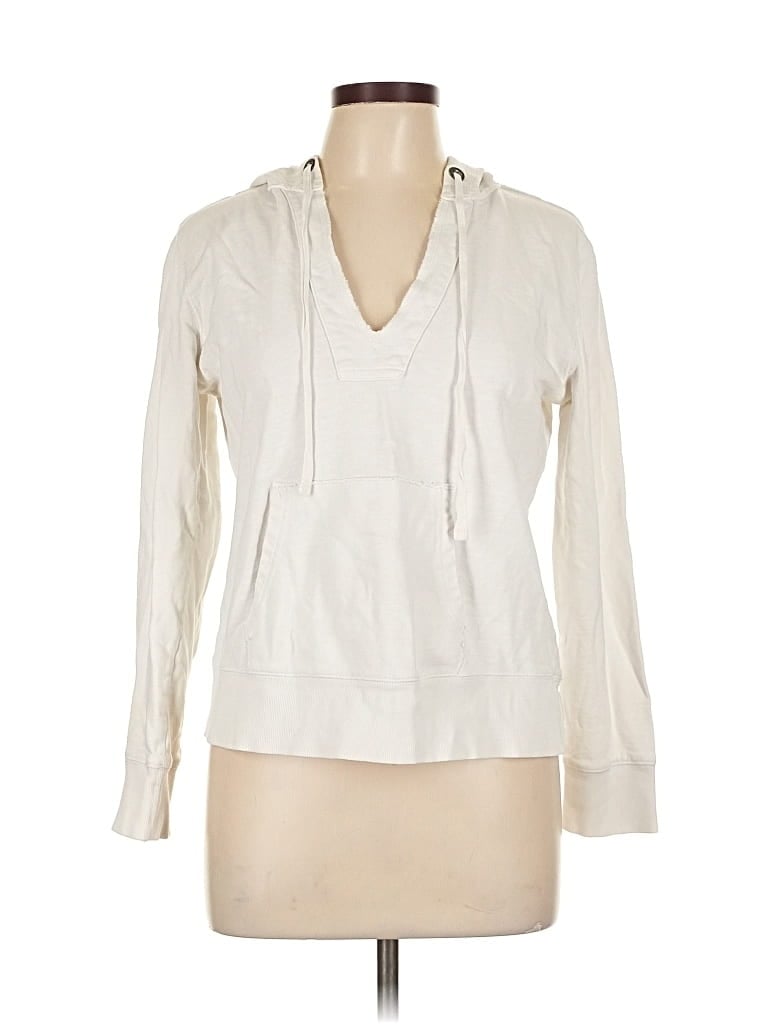 Pre-owned Merona Long Sleeve Top Ivory Cowl Neck Tops In White