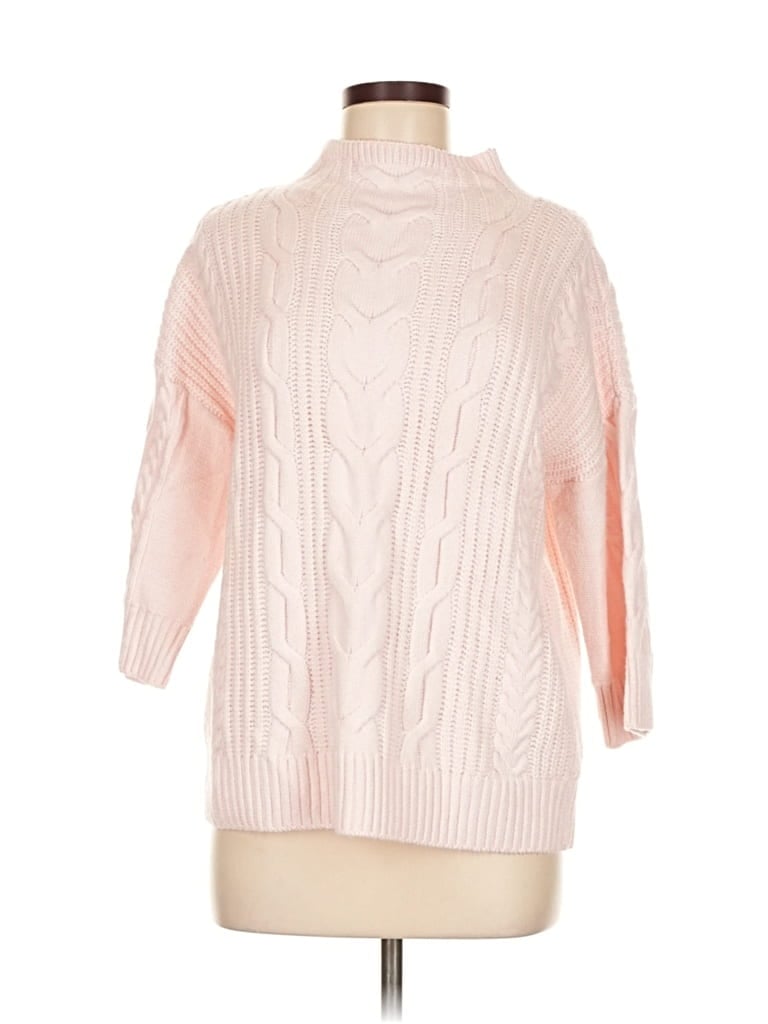 Pre-owned Vince Camuto Turtleneck Sweater In Pink