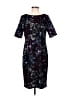 Donna Ricco 100% Polyester Print Black Cocktail Dress Size 6 - photo 1