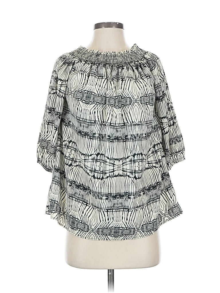 Pre-owned Painted Threads 3/4 Sleeve Blouse In Silver