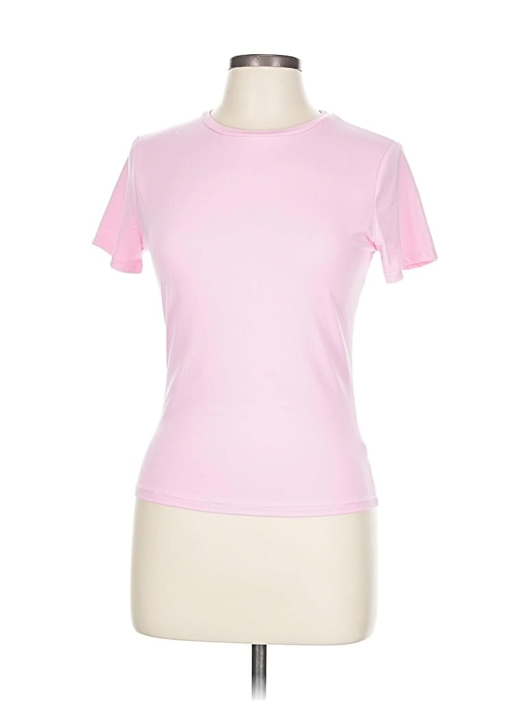 Pre-owned Unbranded Short Sleeve T-shirt In Pink