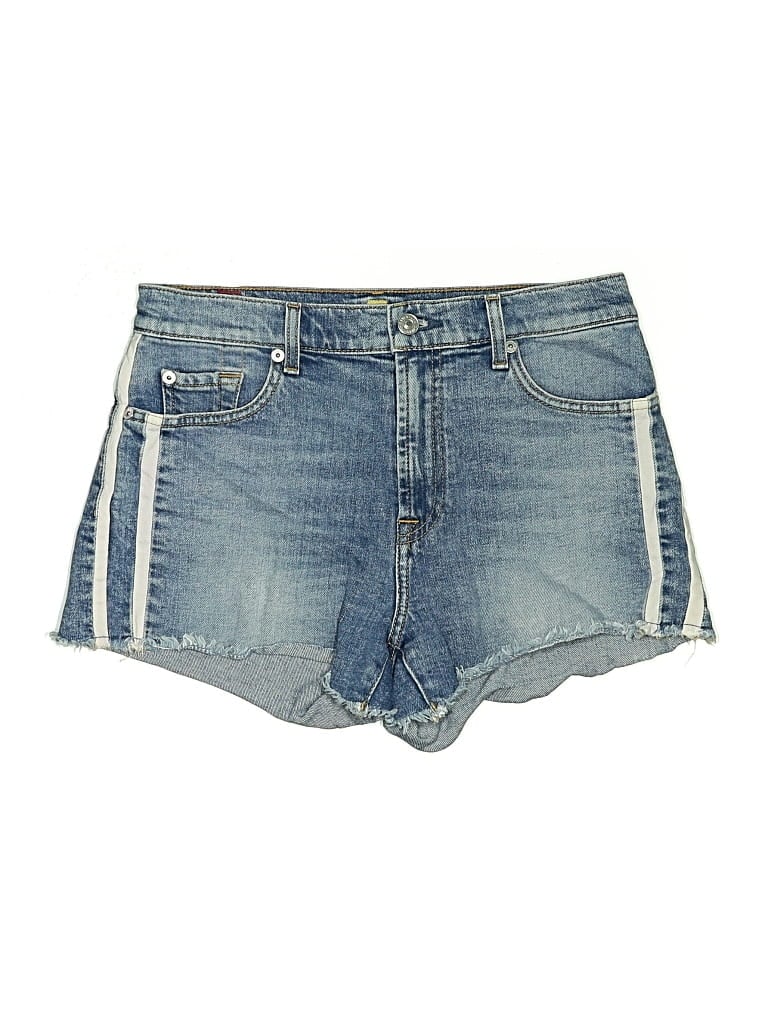 Pre-owned 7 For All Mankind Denim Shorts In Blue