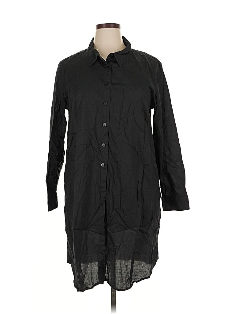 NORMA KAMALI Pre-owned 3/4 Sleeve Button Down Shirt In Black