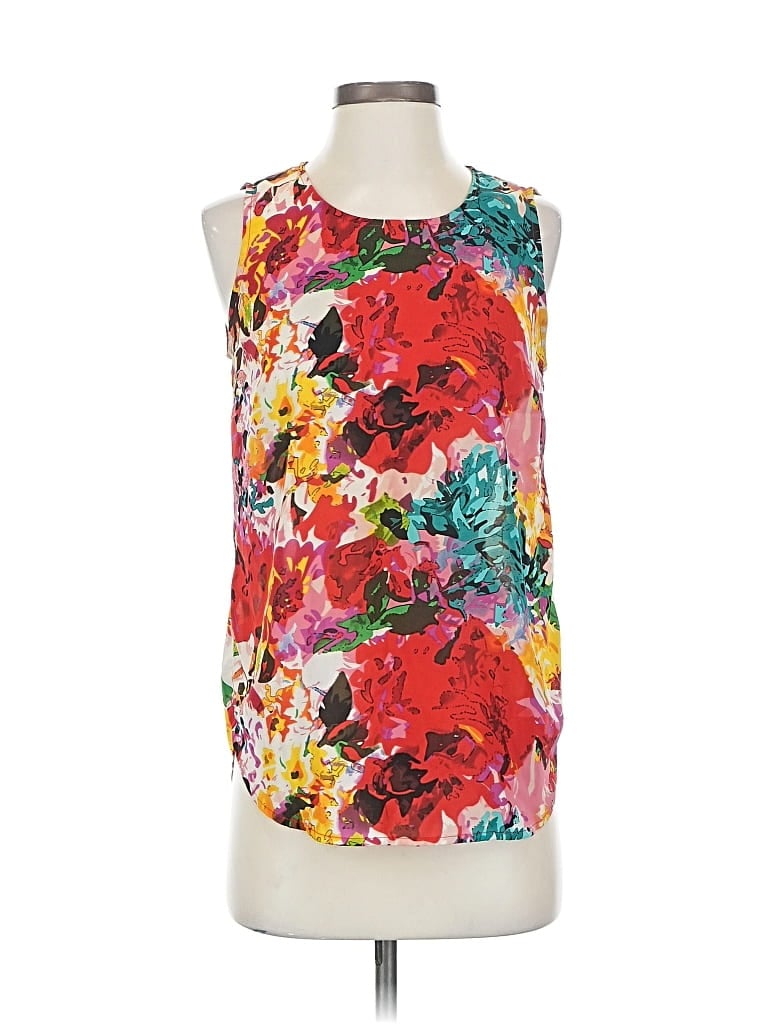 Pre-owned Cynthia Rowley Tjx Sleeveless Blouse In Red