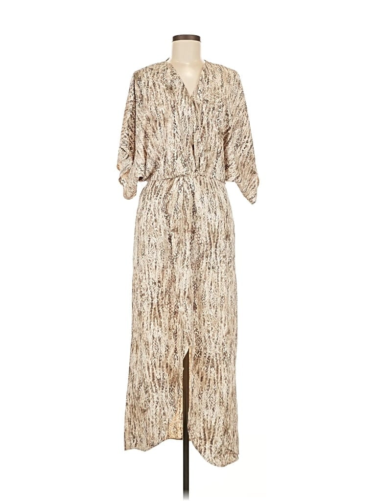 Lezat Casual Dress In Brown