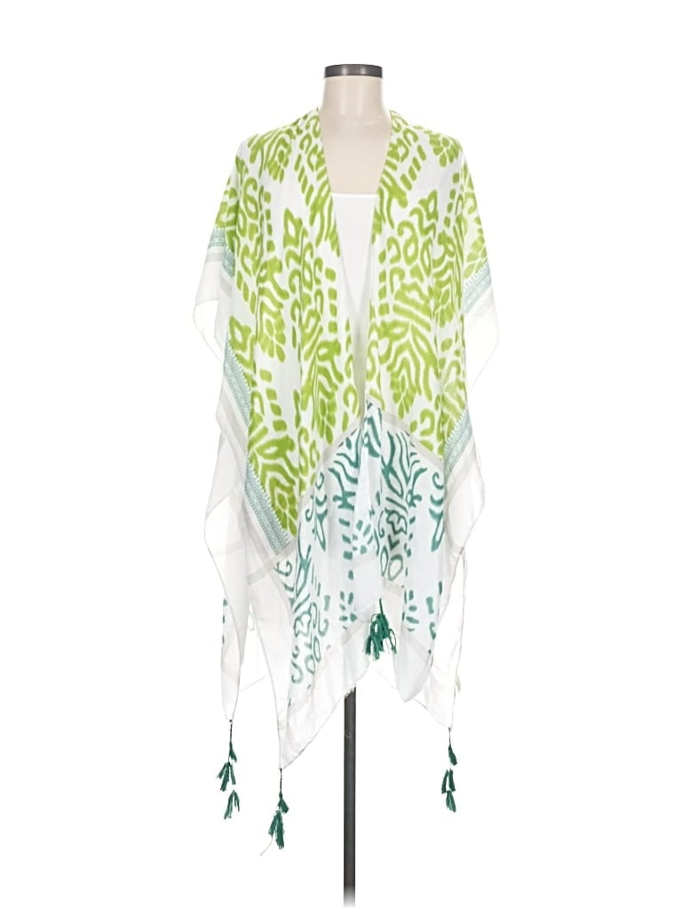 Pre-owned Do Everything In Love Poncho In Green