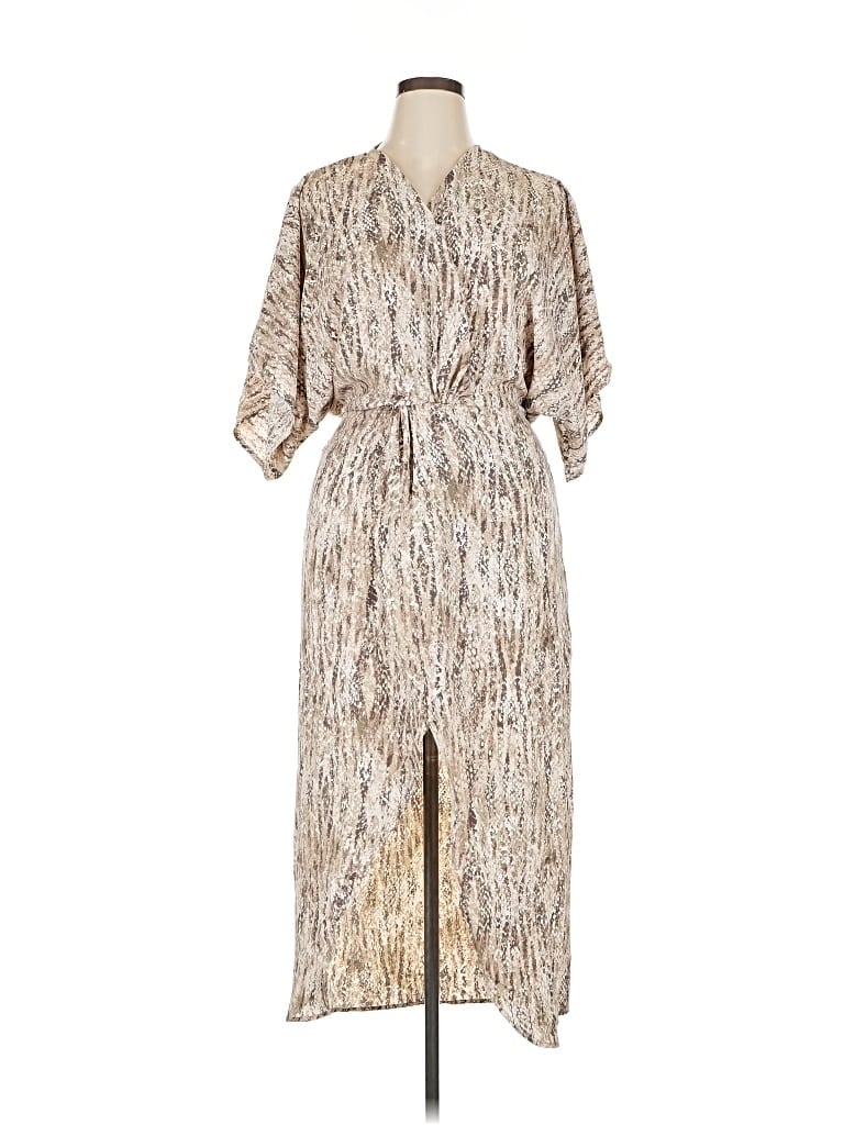 Lezat Casual Dress In Brown