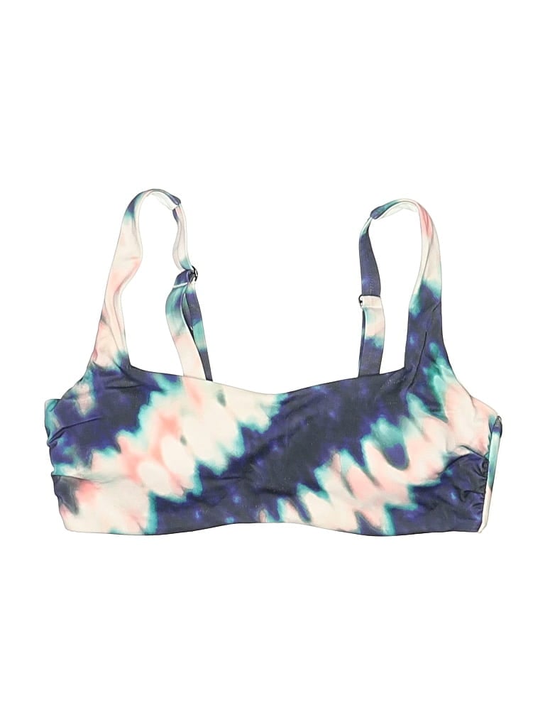 Click to view more detailed imagery on our partner's website Pre-owned Athleta Swimsuit Top Blue Tie-dye Pattern Swimwear