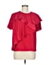 Ungaro 100% Viscose Red Short Sleeve Blouse Size M - photo 1