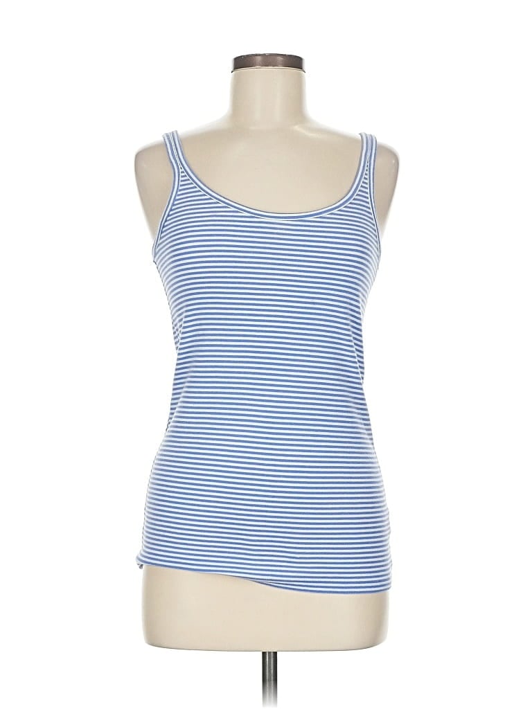 Pre-owned Gap Tank Top Blue Strapless Neckline Tops