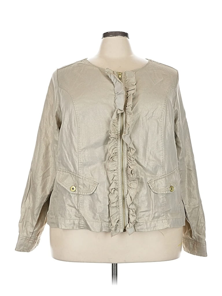 Pre-owned Lane Bryant Jacket In Gold