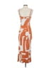 Unbranded 100% Polyester Graphic Orange Casual Dress Size S - photo 2