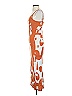 Unbranded 100% Polyester Graphic Orange Casual Dress Size S - photo 5