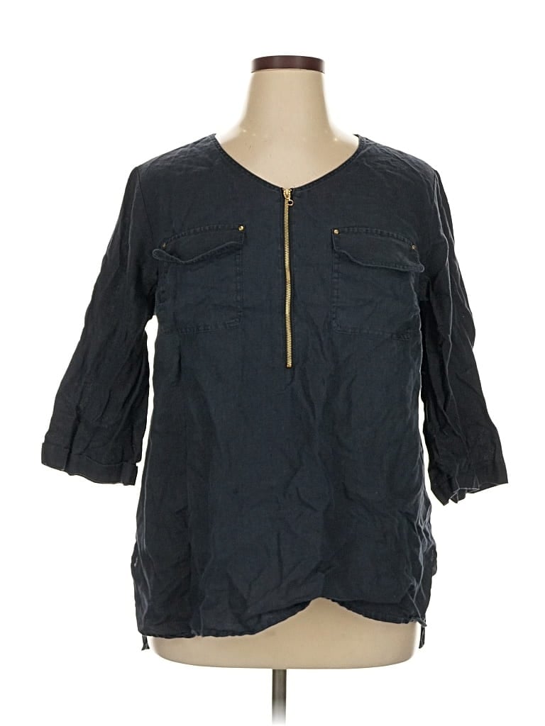 ELLEN TRACY Pre-owned 3/4 Sleeve Blouse In Black