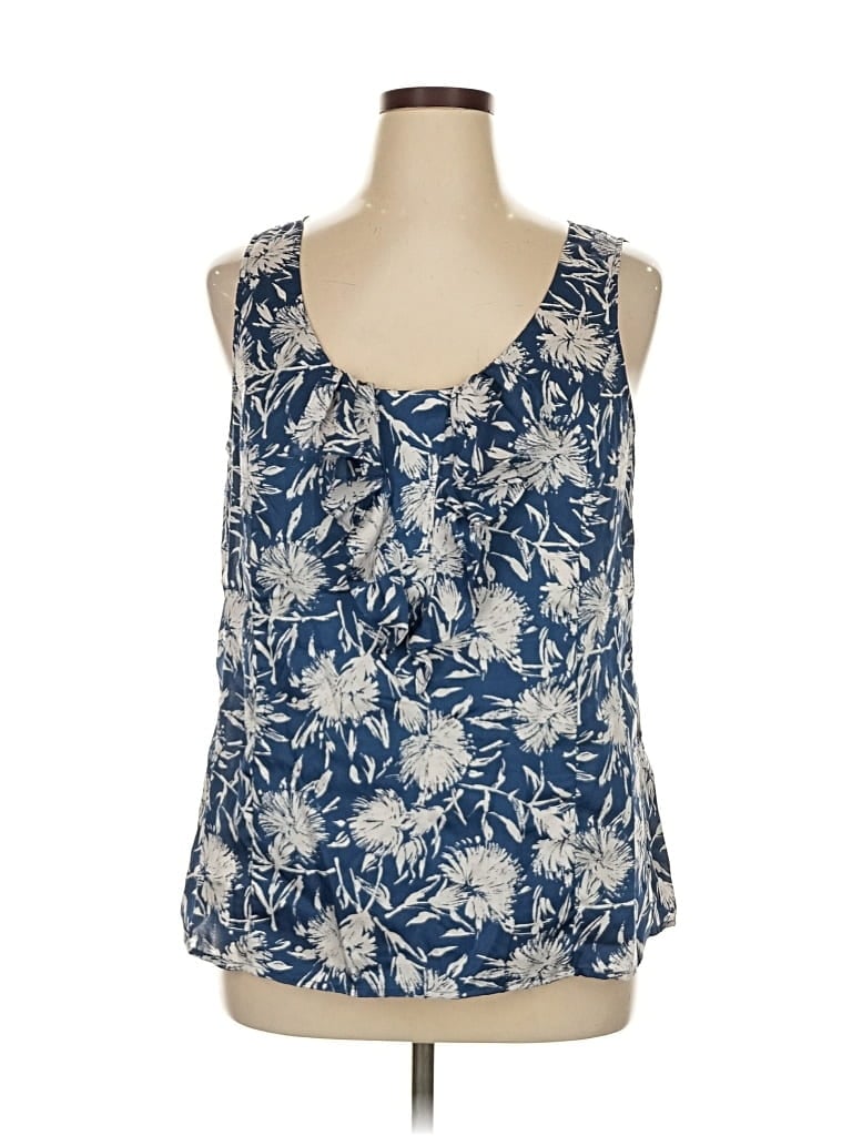 Pre-owned Ann Taylor Loft Outlet Sleeveless Blouse In Blue